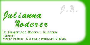 julianna moderer business card